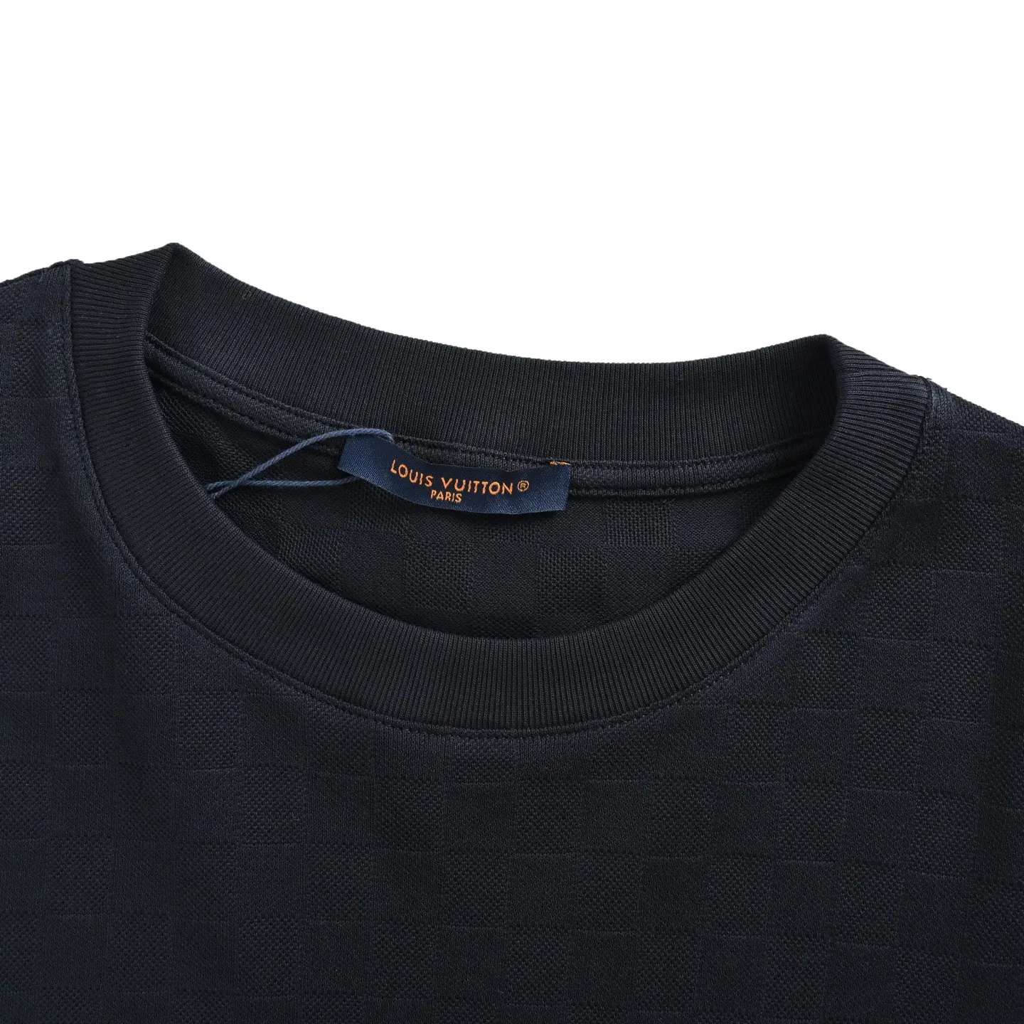 Louis Vuitton/Louis Vuitton 24ss pique checkerboard embroidered short sleeves